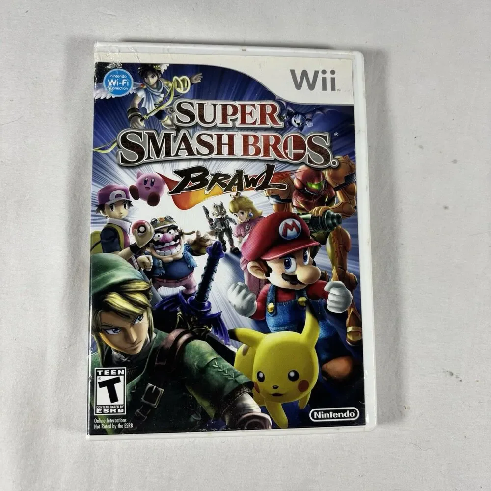 Super Smash Bros Brawl Nintendo Wii Case & Manual Only No Disc